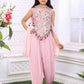 Pink Celebration Embroidered Dhoti Set