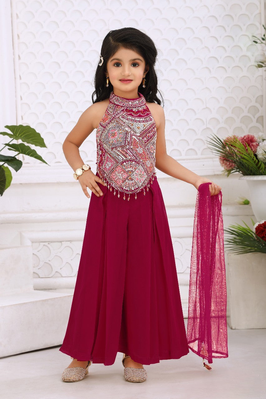 Wine Princess Glam Palazzo Set
