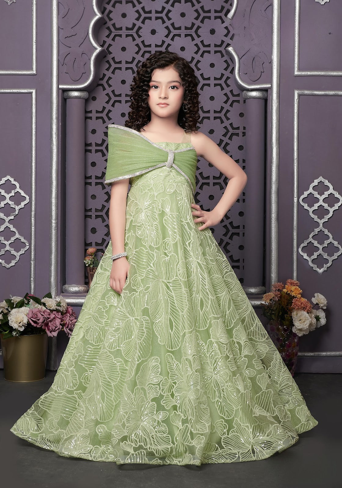 Light Green Princess Celebration Gown