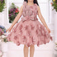 Dusty Rose Princess 3D Flower Party Dress