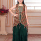 Boho Emerald Layered Palazzo Set