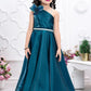 Teal Glam One Shoulder Party Gown