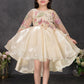 Champagne Floral Sparkle Princess Dress