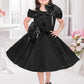 Black Glam Sparkle Bow Party Dress
