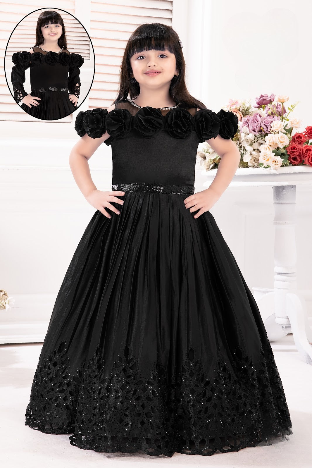 Black Rose Princess Ball Gown