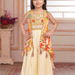 Cream Carnival Palazzo Set with Embroidered Jacket