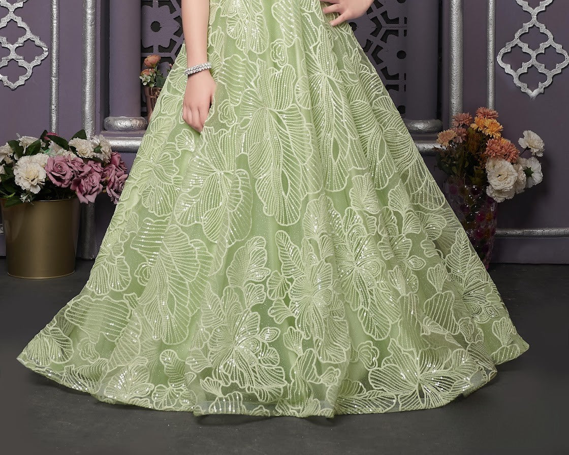 Light Green Princess Celebration Gown