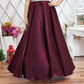 Wine Glam One Shoulder Party Gown