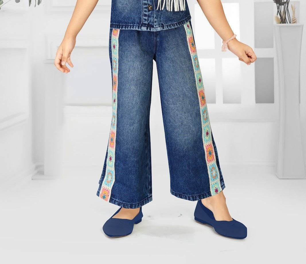 Blue Denim Boho Fringe Celebration Co-ord Set