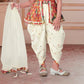 Cream Multicolor Celebration Dhoti Set
