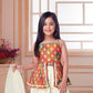 Cream Multicolor Celebration Dhoti Set