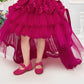 Magenta Princess Glam High-Low Party Dress