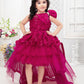 Magenta Princess Glam High-Low Party Dress