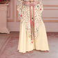 Buttermilk Elegant Floral Cape Pallazo Set