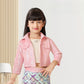 Pink Sequin Jacket and Multi-Color Embellished Skirt Co-ord Set for Girls