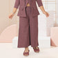 Maroon Blazer Co-ord Set with Embellished Lapel for Girls