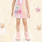 Pink Rainbow Sequin Flower Dress for Girls