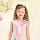 Pink Rainbow Sequin Flower Dress for Girls
