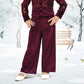 Wine Maroon Velvet Sequin Co-Ord Set for Girls