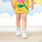 Yellow Sequin Flower Princess Party Dress