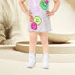 White Multicolour Girls’ Sequin Smiley Shift Dress