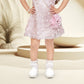 Pink Girls’ Zip-Front Shirt Dress with Crochet Pockets & Fringe