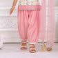 Pink Party Sparkle Patiala Dhoti Set