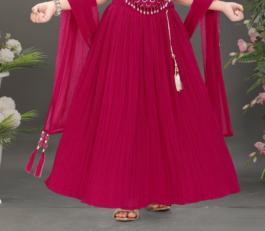 Magenta Princess Celebration Halter Gown
