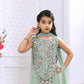 Mint Green Sparkle Embroidered Dhoti Set