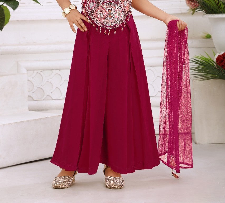 Wine Princess Glam Palazzo Set