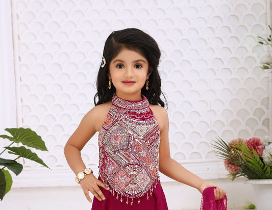 Wine Princess Glam Palazzo Set