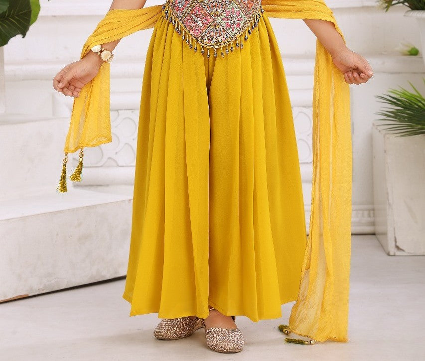 Yellow Princess Glam Palazzo Set