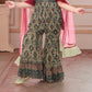 Mehendi Green Mughal Jumpsuit with Dupatta