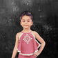 Pink Princess Lace Trim Festive Top & Pant Set