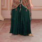 Boho Emerald Layered Palazzo Set