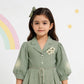Sage Green Princess Embroidered Blazer Dress