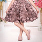 Dusty Rose Princess 3D Rosette Party Dress
