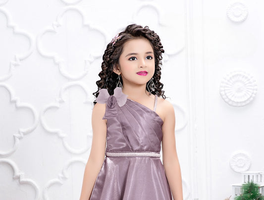 Lavender Princess Glam One Shoulder Gown