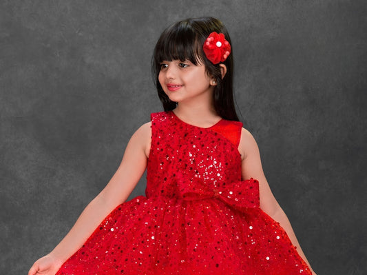 Red Sparkle Princess Party Dress