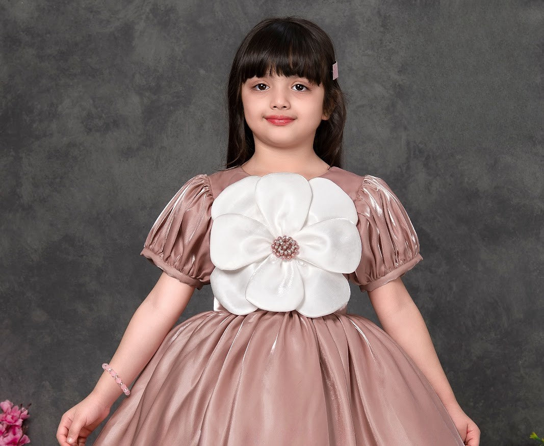 Rose Gold Princess Blossom Party Dress