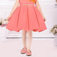 Peach Princess Floral Celebration Dress