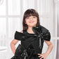 Black Glam Sparkle Bow Party Dress