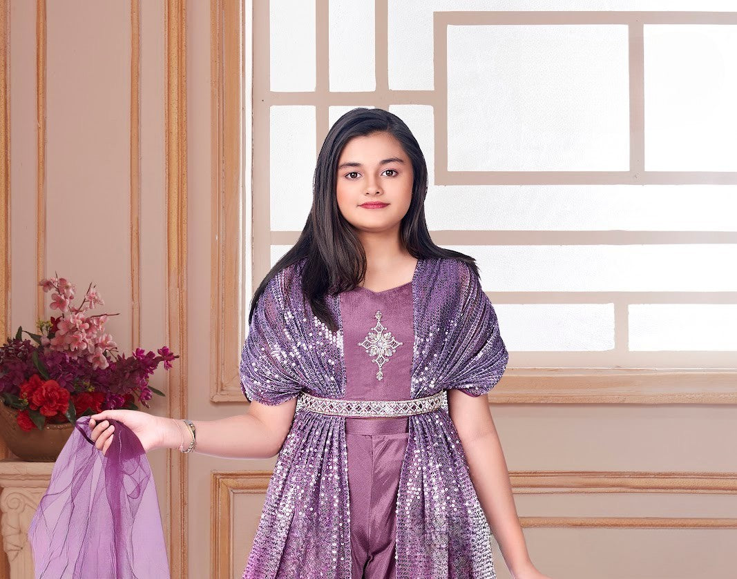 Lavender Stardust Layered Pallazo Set