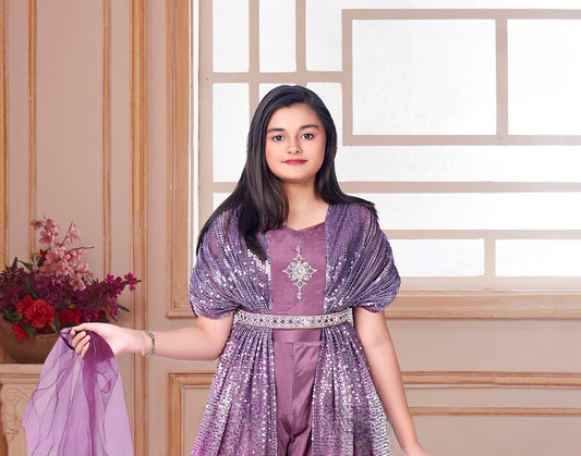 Lavender Stardust Layered Pallazo Set