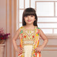 Cream Carnival Palazzo Set with Embroidered Jacket