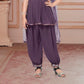 Lavender Mirrorwork Peplum Set with Dhoti Pants
